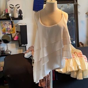 Cream color long on one side